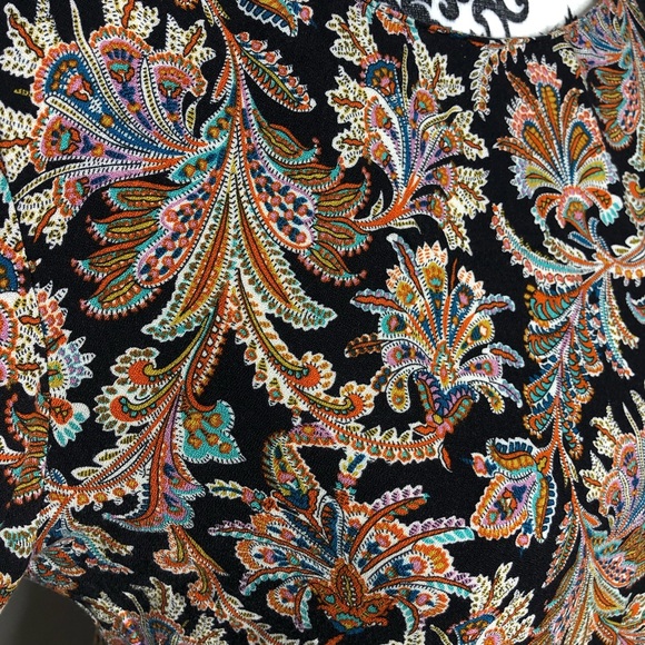 Zara Paisley Long Sleeve Mini Dress with Pockets - Picture 4 of 8